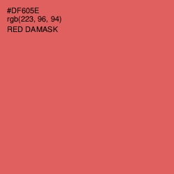 #DF605E - Red Damask Color Image